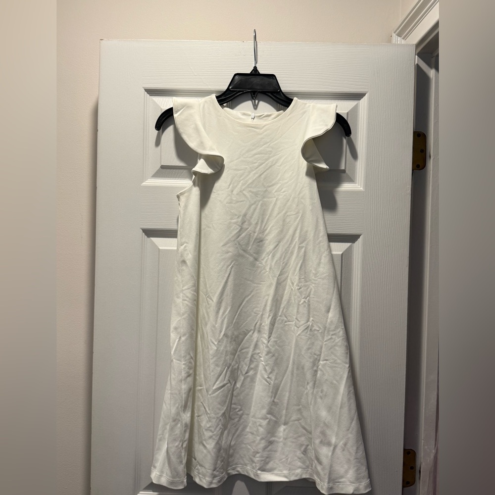 Susana Monaco Cream Ruffle Sleeve Dress
